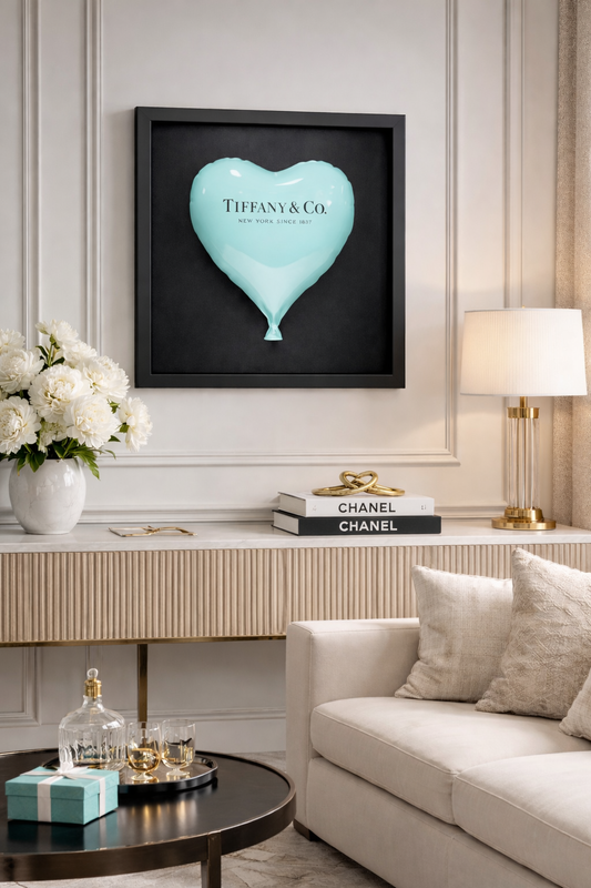 Tiffany Heart Balloon Framed