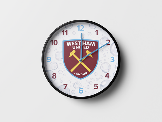 West Ham FC white Wall Clock